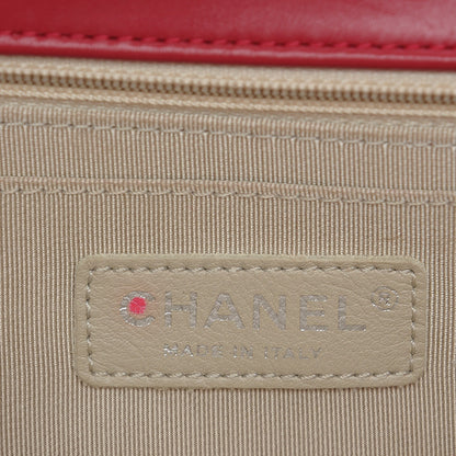 Chanel Lambskin Perforated Jumbo Punch Flap Red 7 of 8