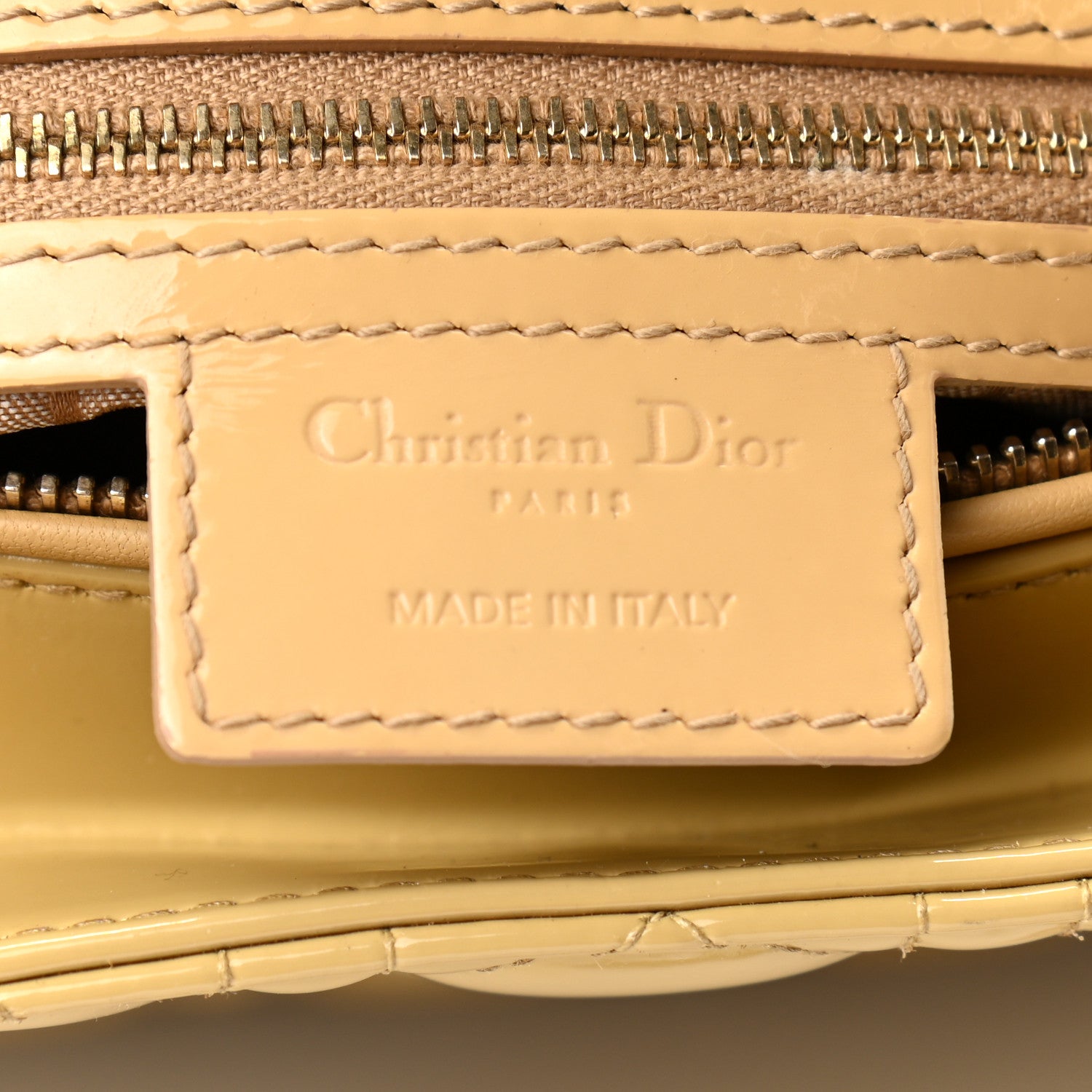Christian Dior Patent Cannage Large Lady Dior Beige 7 of 9
