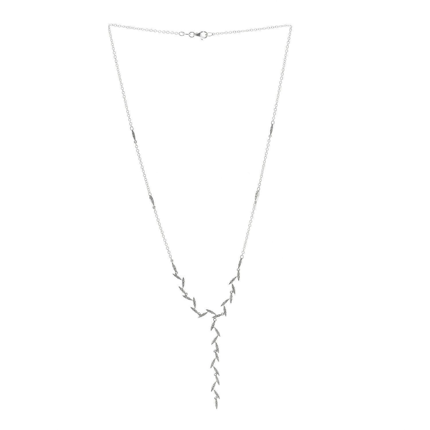 Roberto Coin 18K White Gold Diamond Y Necklace 3 of 5