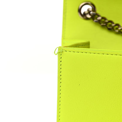 Saint Laurent Smooth Calfskin Small Monogram Kate Satchel Neon Yellow 11 of 13
