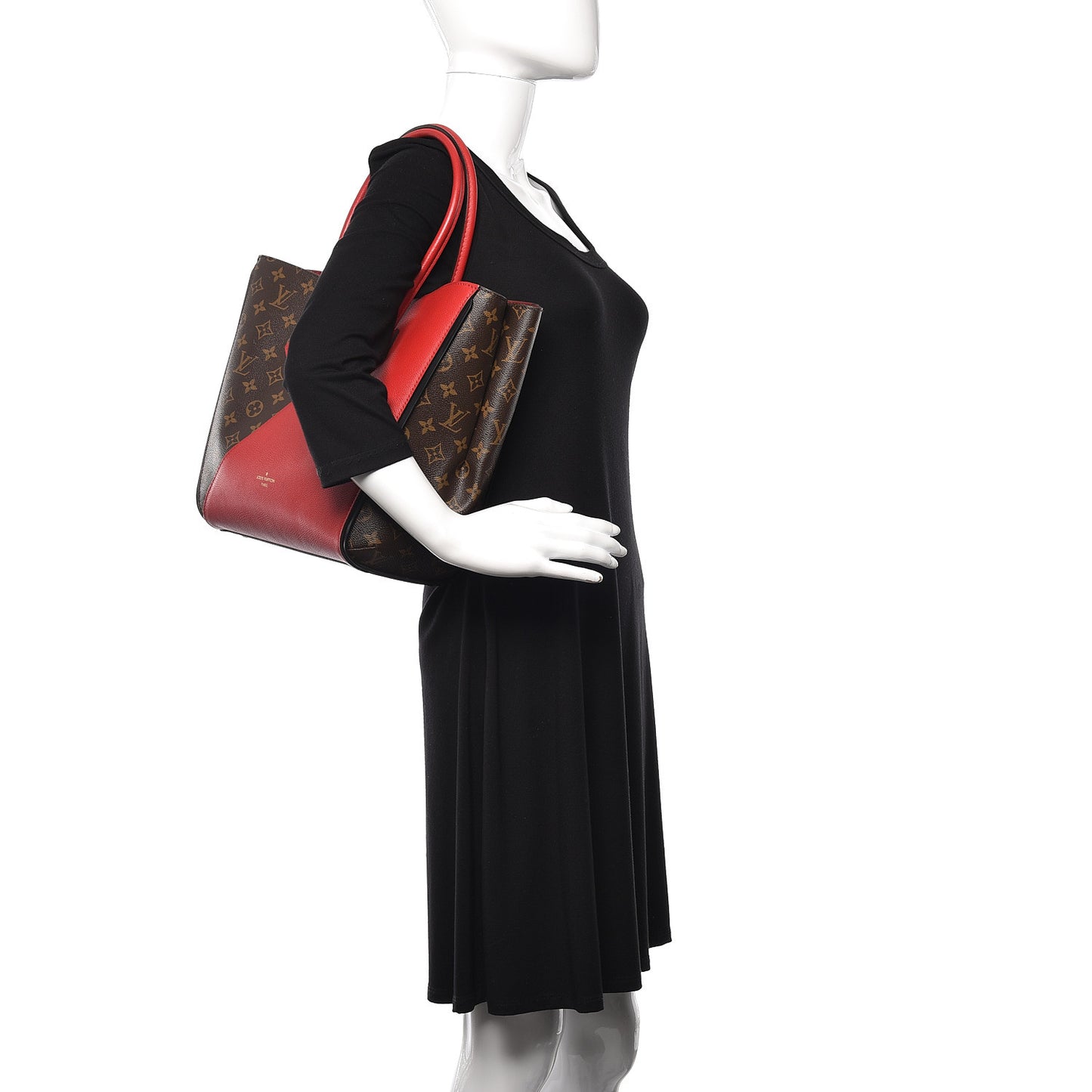 Calfskin Monogram Kimono Tote Cherry