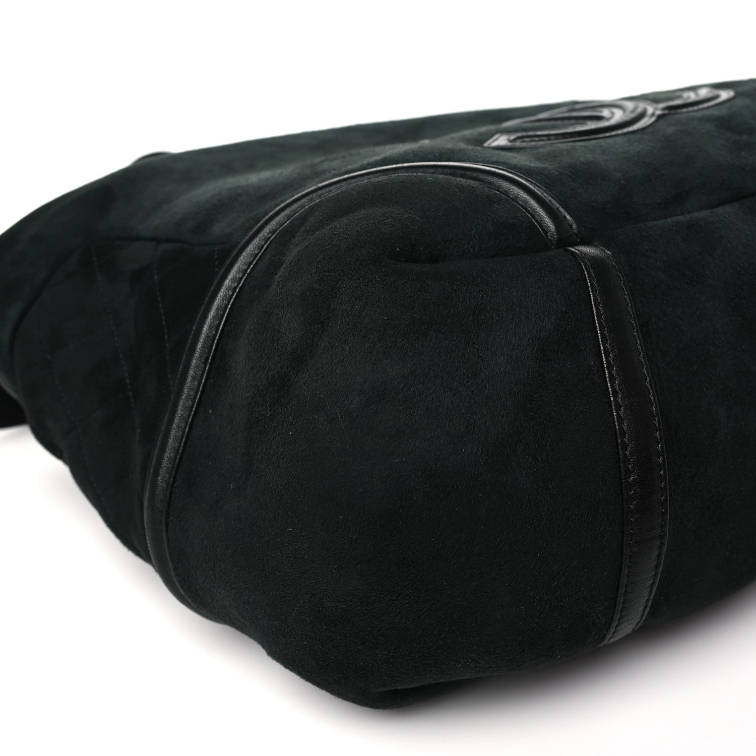 Chanel Suede CC Messenger Green Black 8 of 9