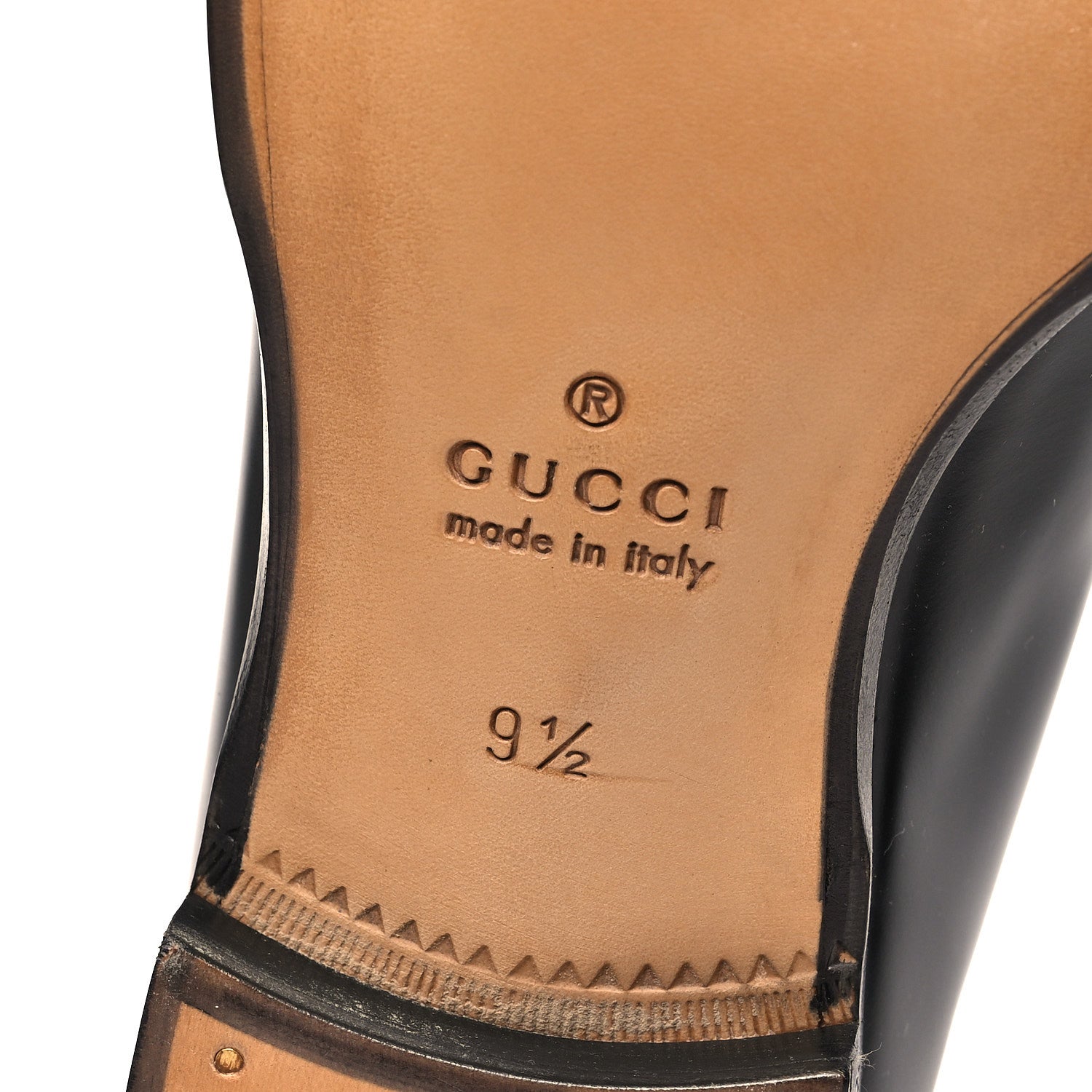 Gucci Betis Glamour Calfskin Mens Jordaan Loafers 9.5 Black 7 of 11