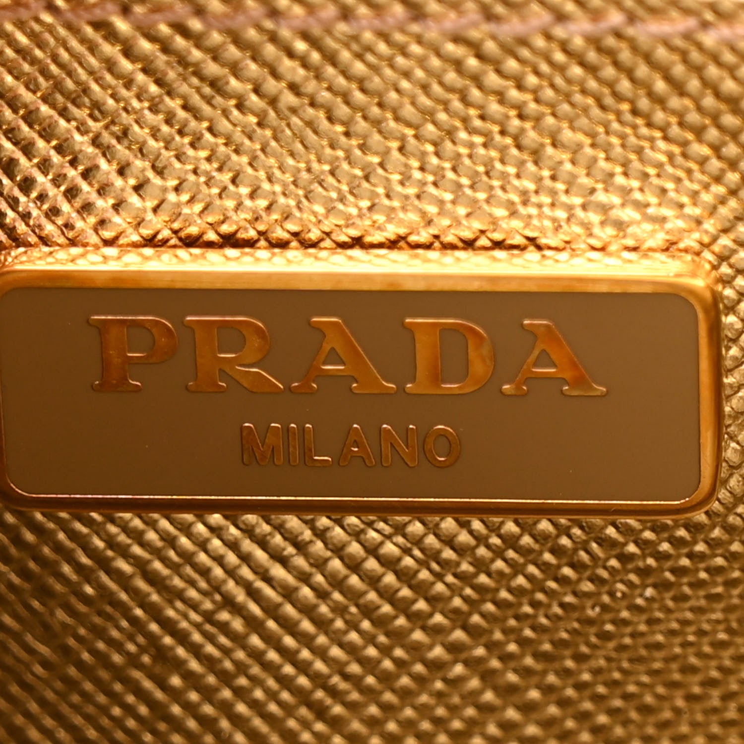 Prada Metallic Saffiano Lux Micro Galleria Double Zip Tote Gold 6 of 10