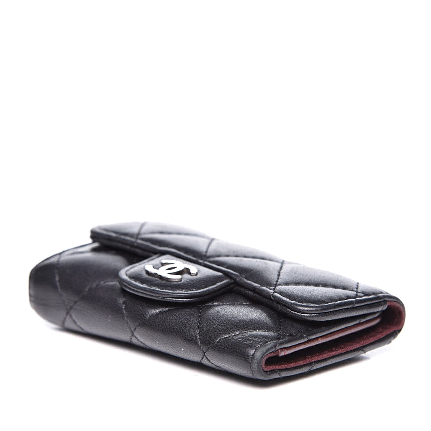 Chanel Lambskin Quilted 6 Key Holder Black 9 of 10