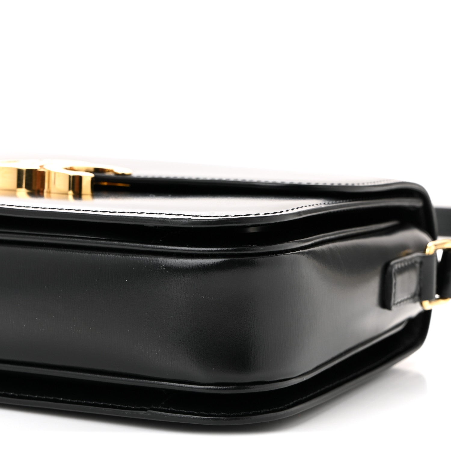 Celine Shiny Calfskin Medium Triomphe Black 10 of 10