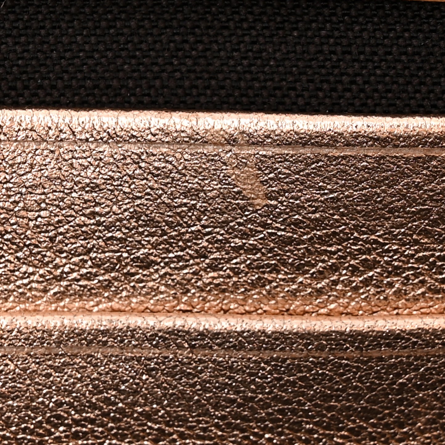 Vitello Laminato FF 1974 Embossed Mini Baguette Rame