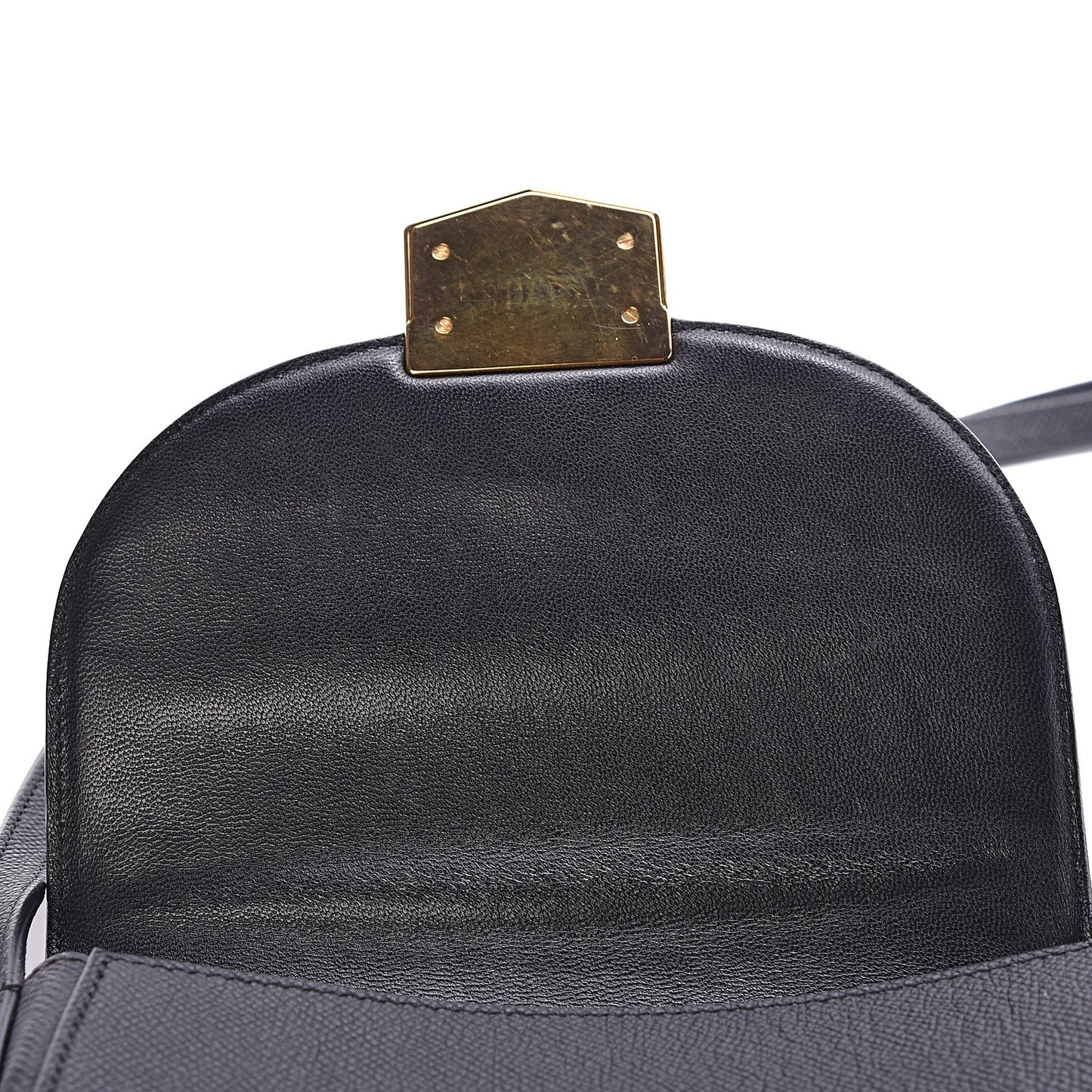 Grained Calfskin Small Trotteur Black