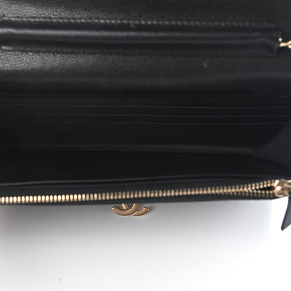 Chanel Caviar Quilted Golden Class Wallet On Chain WOC Black 5 of 9