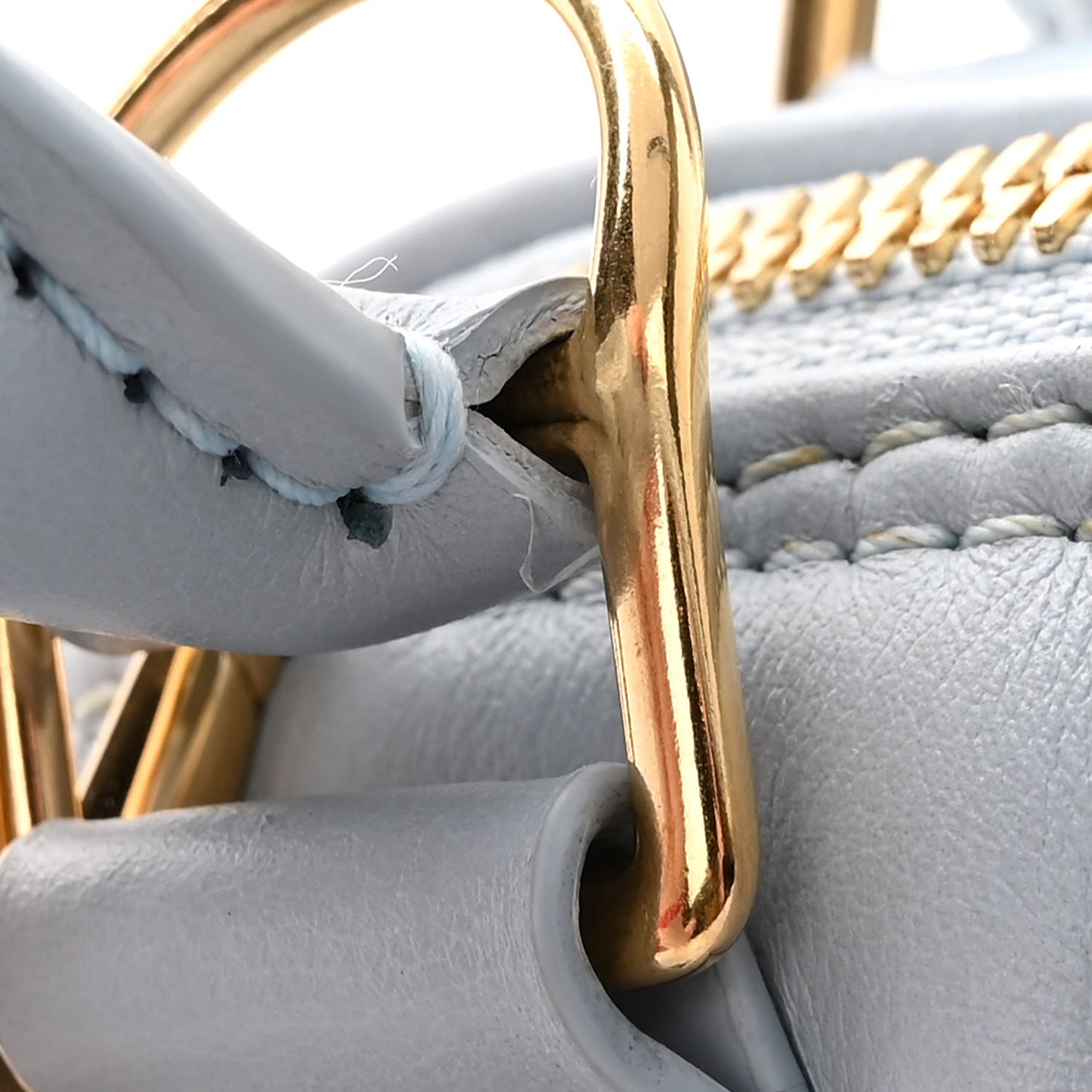 Calfskin Bubblegram Alma BB Ice Blue