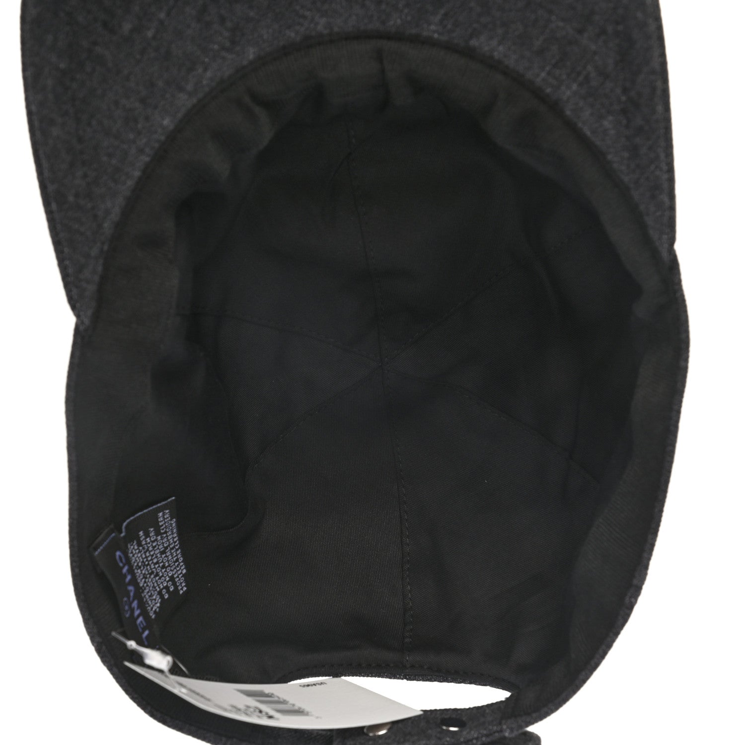 Chanel Cotton Sequin CC Cap Hat Black 7 of 8