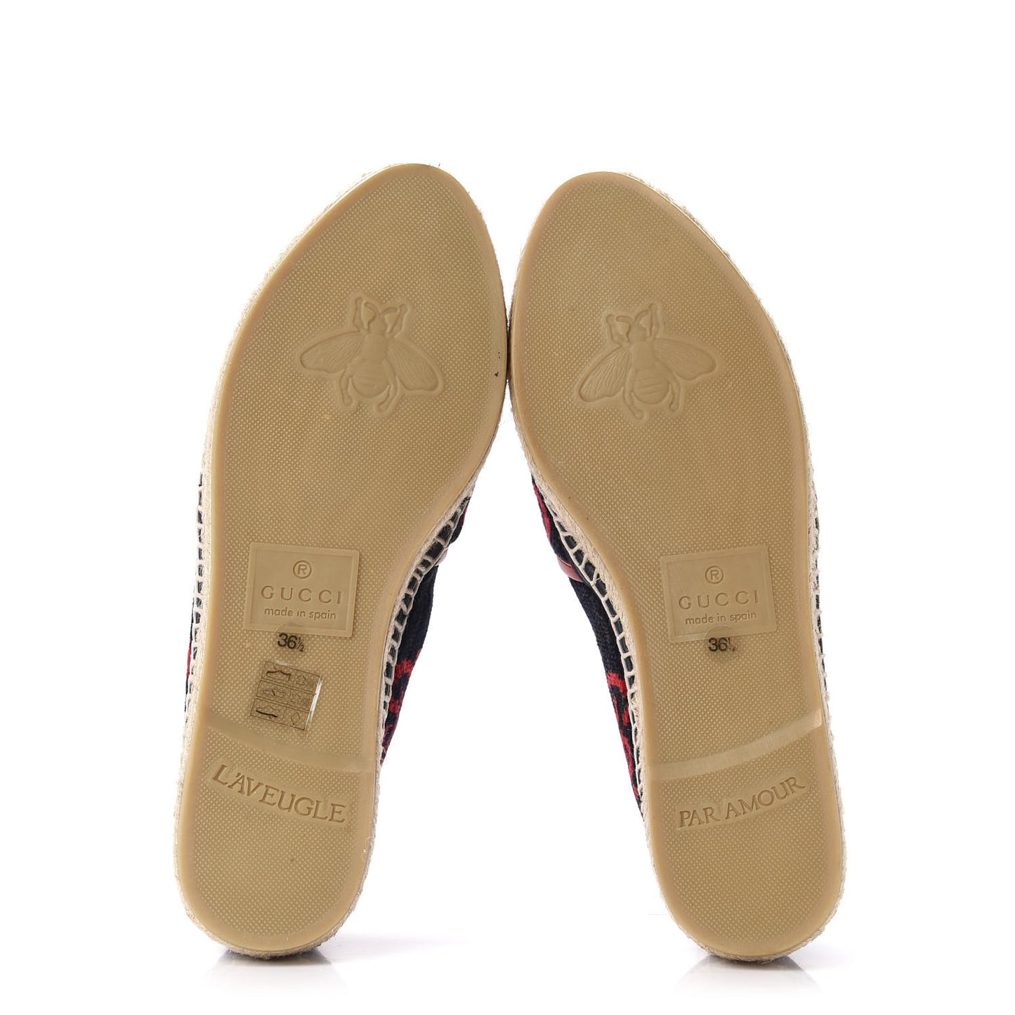 Terry Cloth GG Monogram Espadrilles 36.5 Blue Red