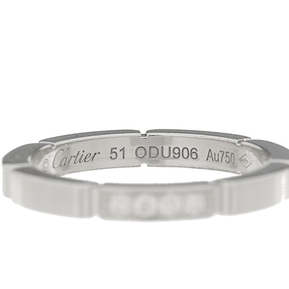 Cartier 18K White Gold Diamond Maillon Panthere Wedding Band Ring 51 5.75 2 of 4