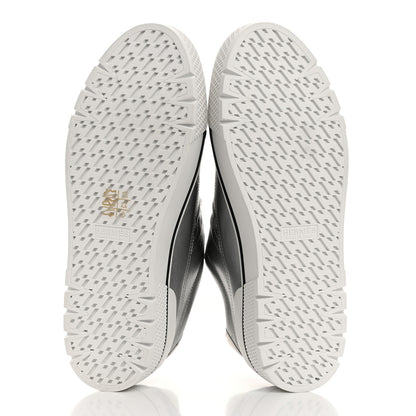 Hermes Metallic Madame Calfskin Womens Voltage Sneakers 39 Gris Argente 5 of 9