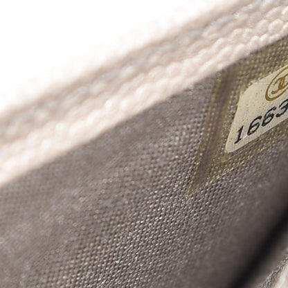Chanel Metallic Caviar Large Sevruga Zip Around Organizer Wallet Silver 8 of 9