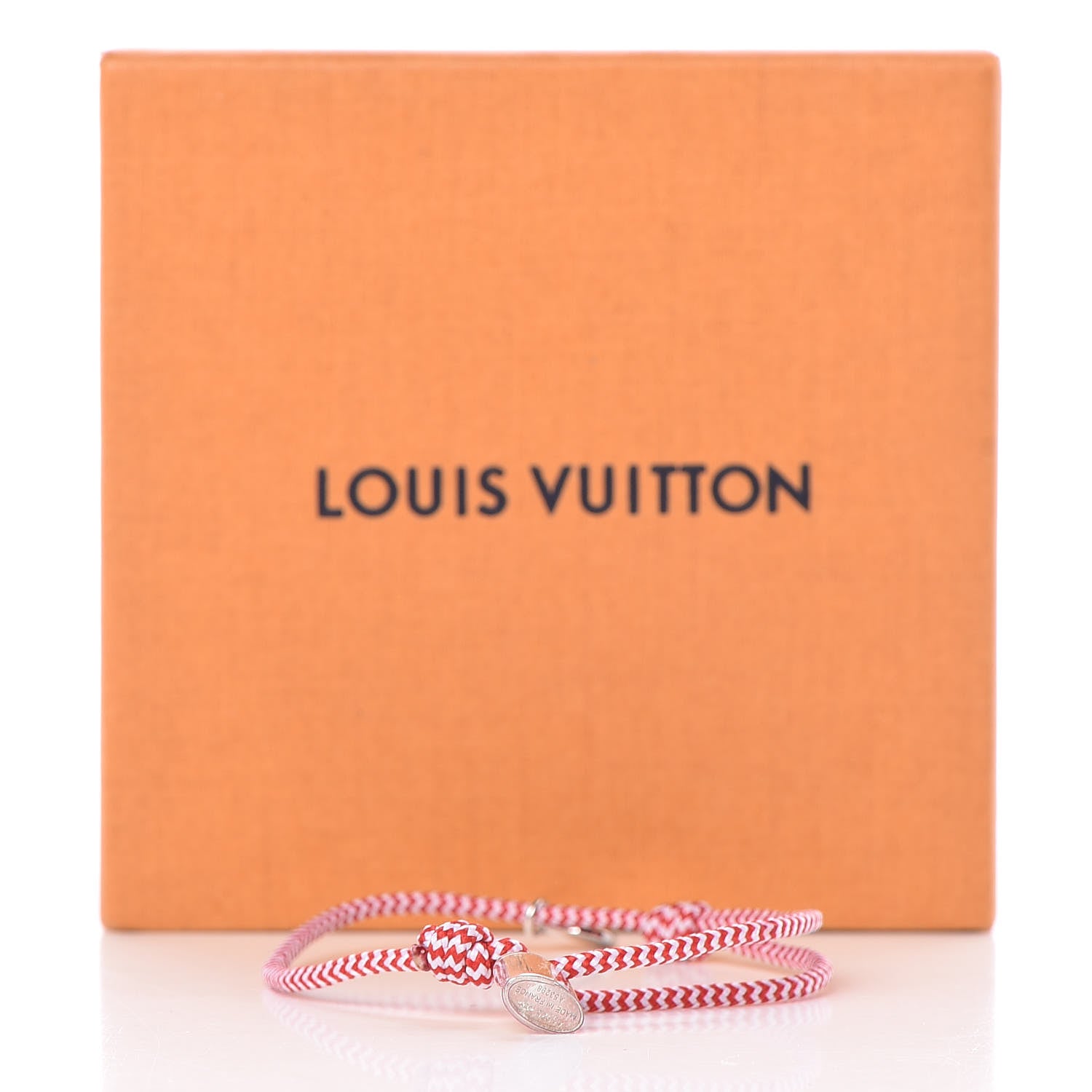 Louis Vuitton X UNICEF Sterling Silver Lockit Bracelet Red White 6 of 6