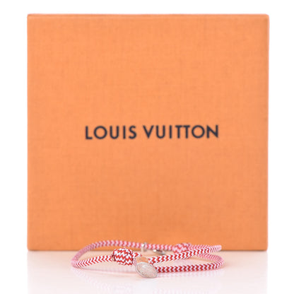 Louis Vuitton X UNICEF Sterling Silver Lockit Bracelet Red White 6 of 6