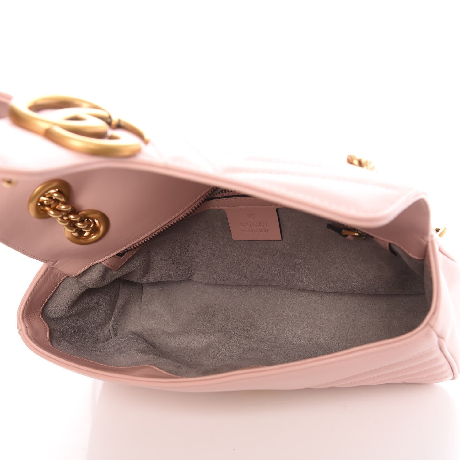 Gucci Calfskin Matelasse Small GG Marmont Shoulder Bag Perfect Pink 5 of 9