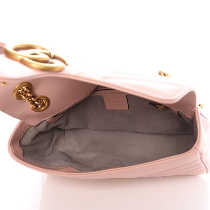 Gucci Calfskin Matelasse Small GG Marmont Shoulder Bag Perfect Pink 5 of 9