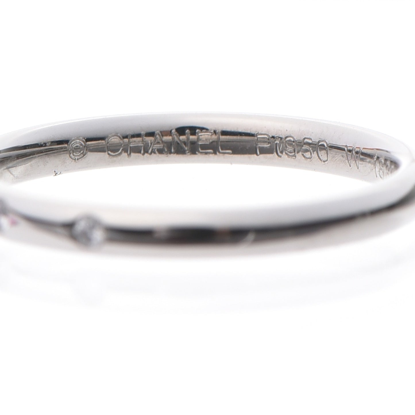 Platinum Diamond Band Ring 52 6