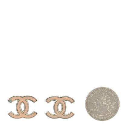Chanel Iridescent Resin CC Earrings Pink 2 of 4