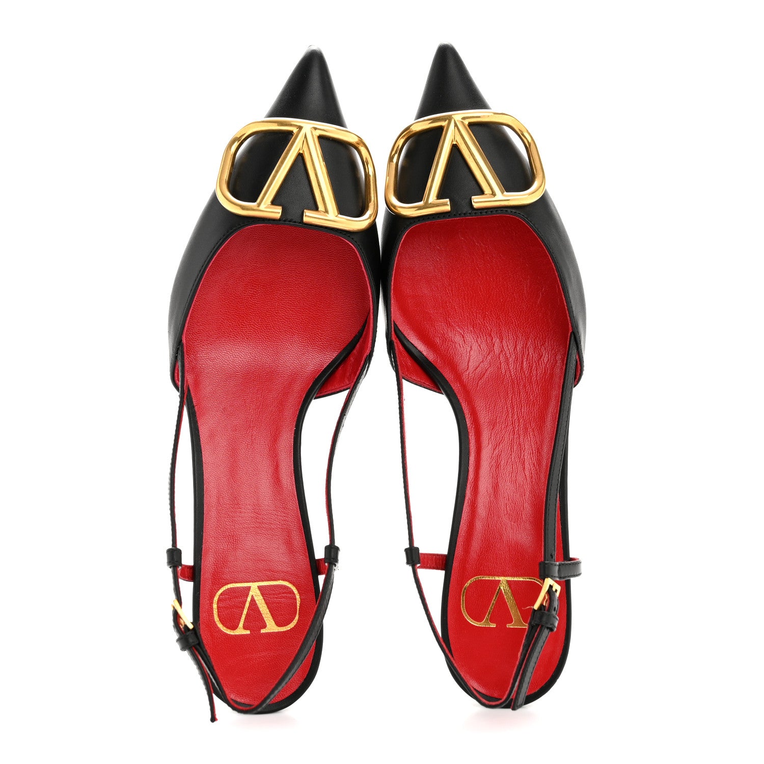 Valentino Garavani Calfskin Vlogo Slingback 40mm Pumps 36.5 Black 2 of 10