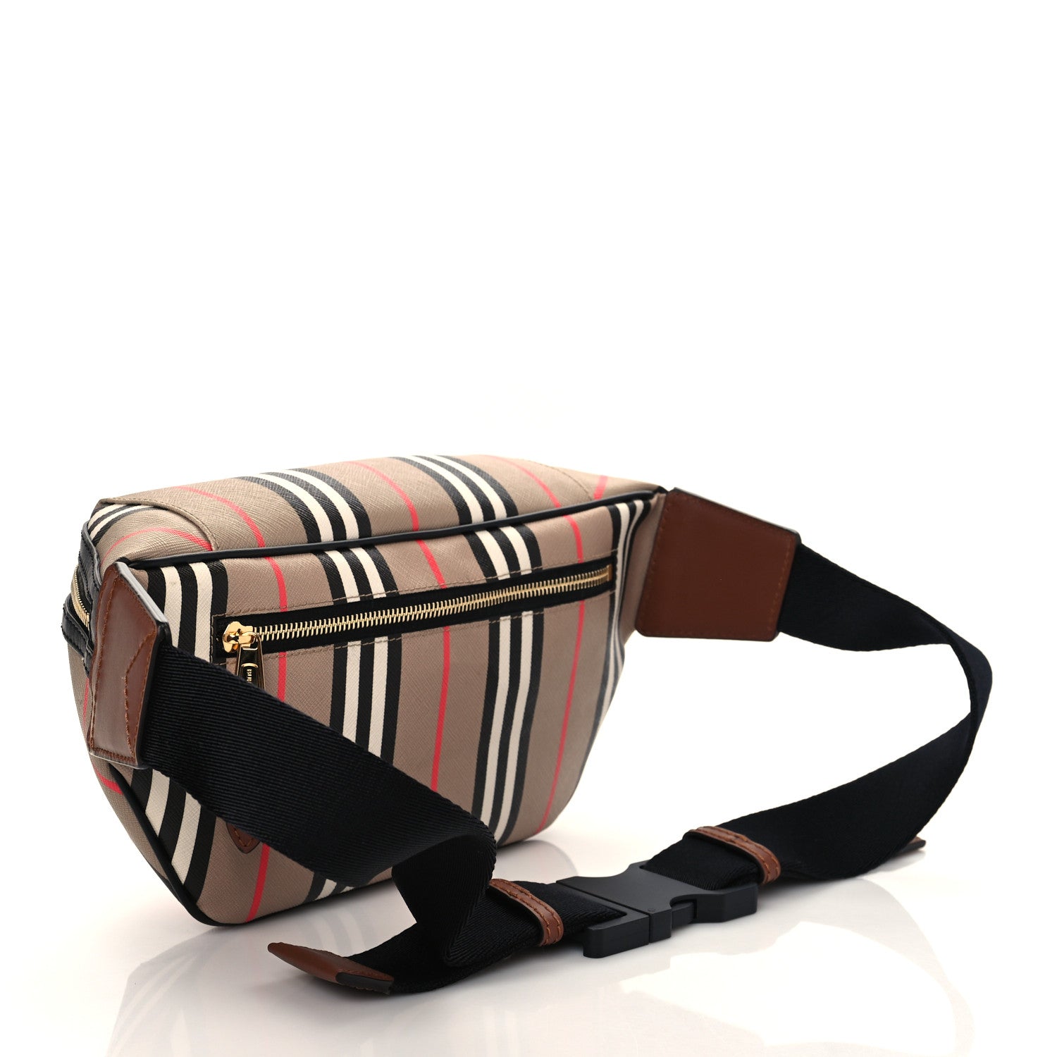 Burberry E-Canvas Icon Stripe Sonny Bum Bag Archive Beige 3 of 9