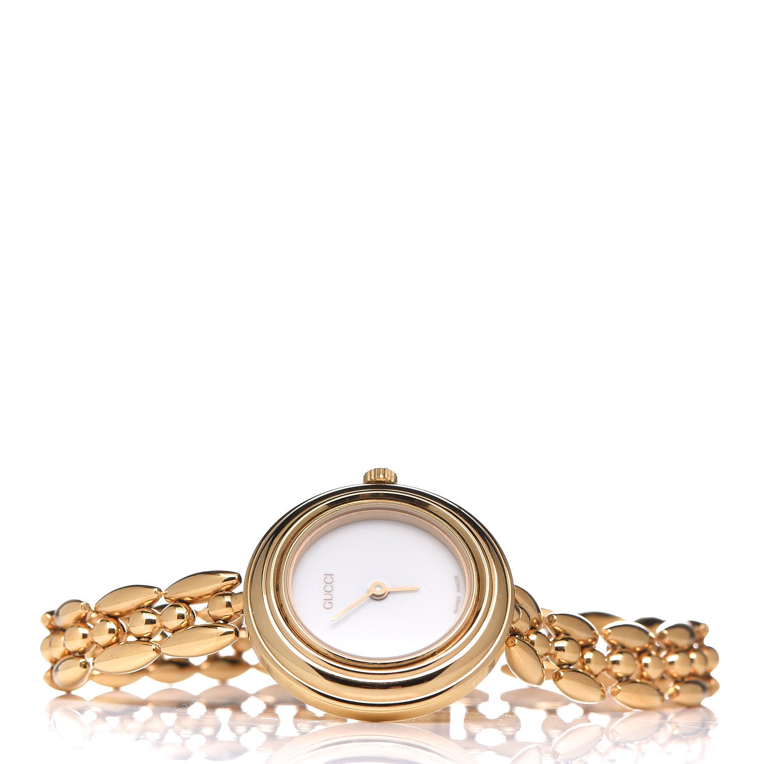 Gucci Stainless Steel 26mm Rice Link Interchangeable Bezel Quartz Watch 3 of 7