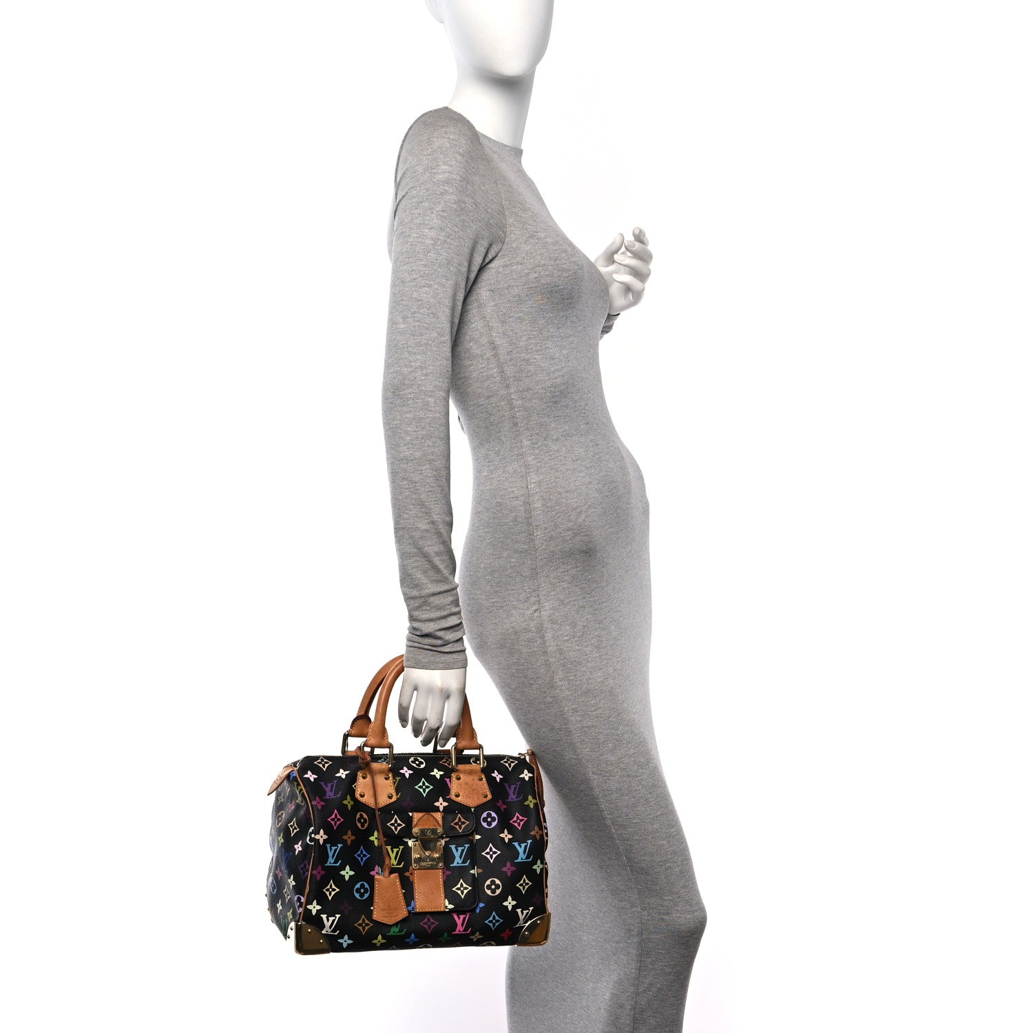 Louis Vuitton Monogram Multicolor Speedy 30 Black 2 of 9