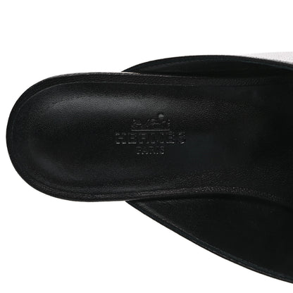 Hermes Goatskin Oz Mules 38.5 Black 7 of 9