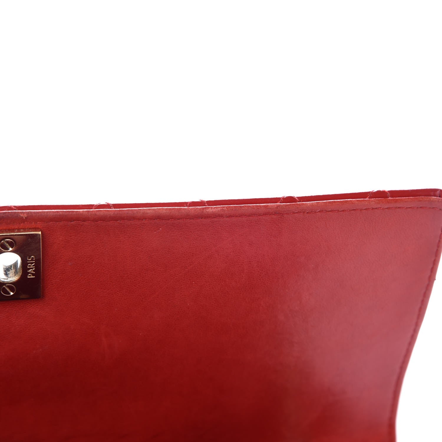 Chanel Glazed Calfskin Quilted East West Flap Red 8 of 13