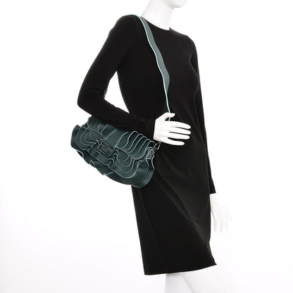 Fendi Vitello Seta Multi Waves Baguette Vert Inglese 2 of 7
