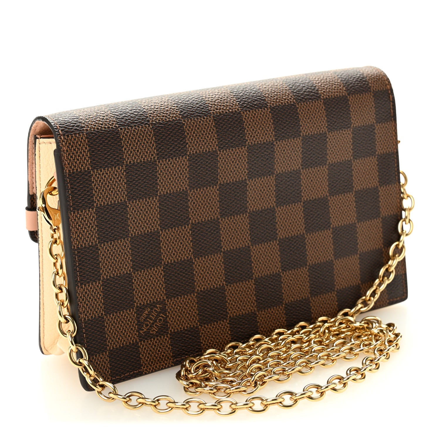 Louis Vuitton Damier Ebene Vavin Chain Wallet Creme 3 of 9