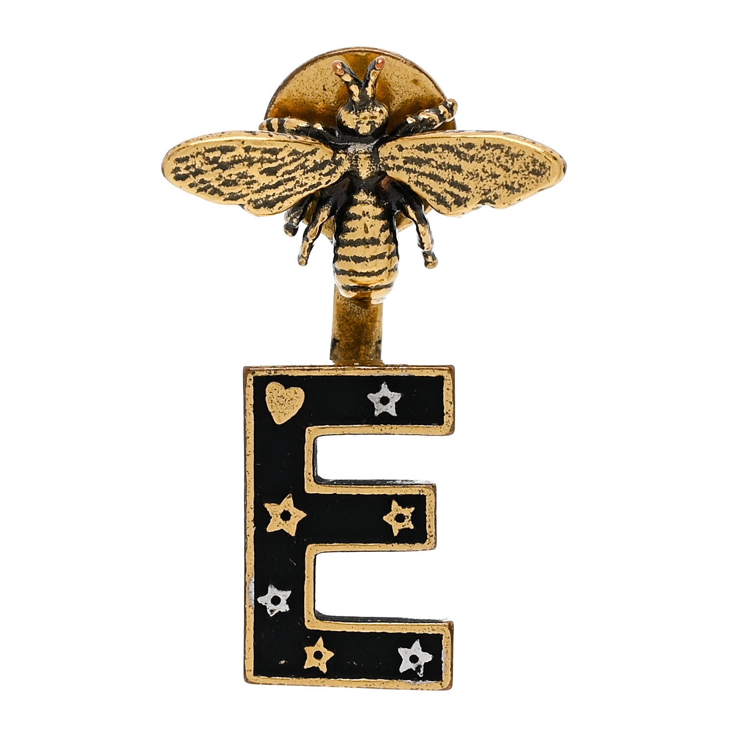 Christian Dior Metal Bee My ABCDior E Earring Aged Gold 1 of 5