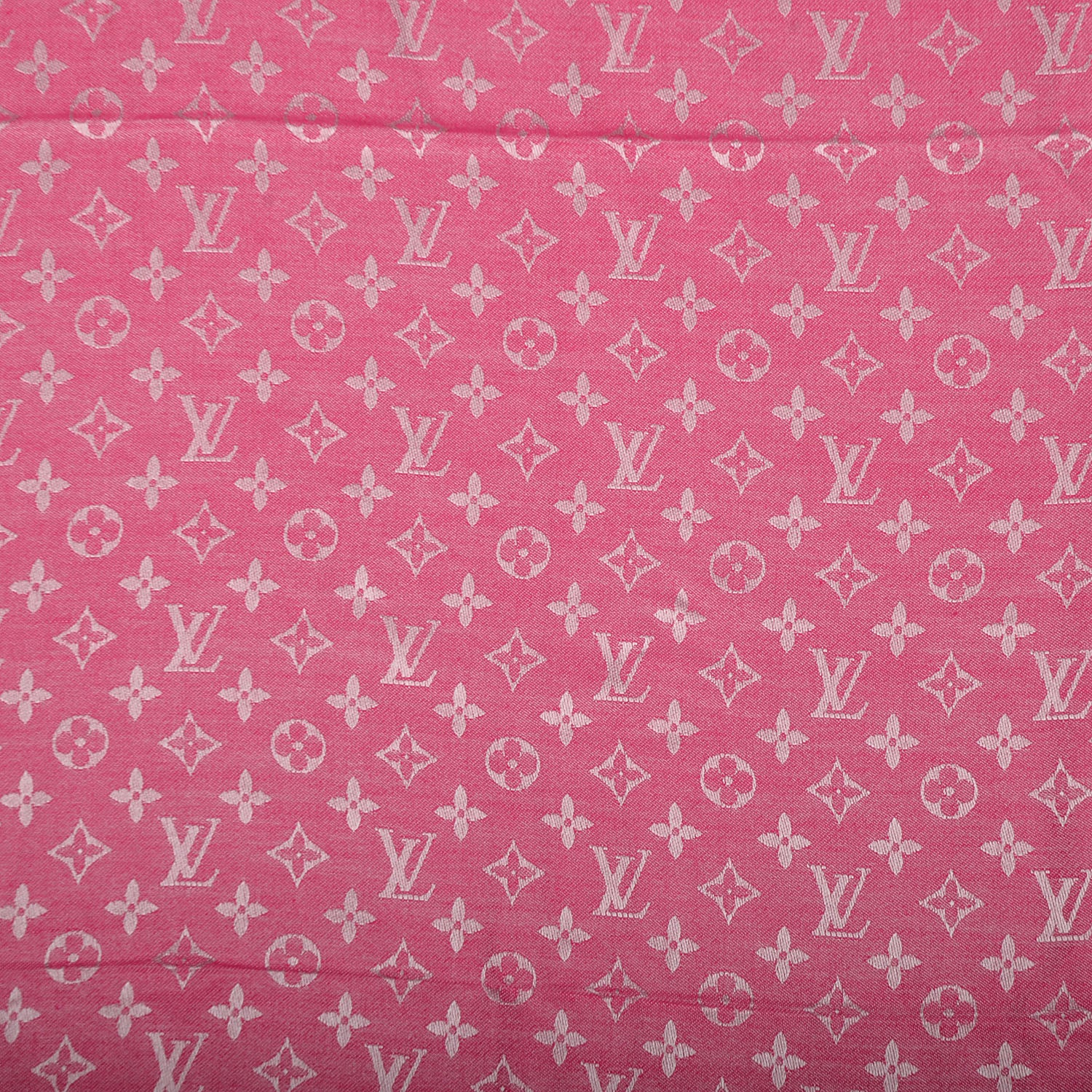 Louis Vuitton Wool Silk Monogram Denim Shawl Pivoine 4 of 5