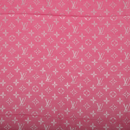 Louis Vuitton Wool Silk Monogram Denim Shawl Pivoine 4 of 5