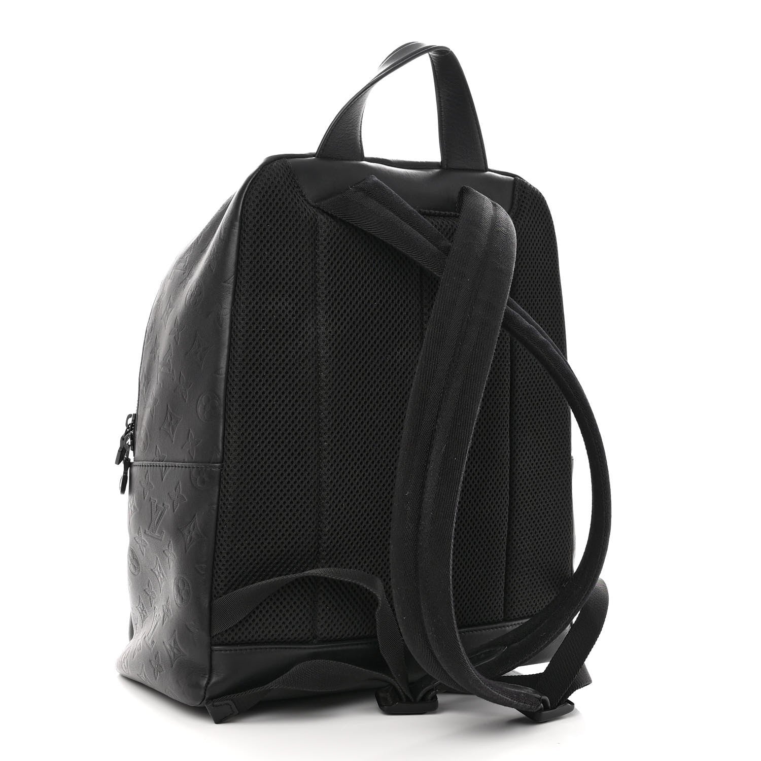 Louis Vuitton Calfskin Monogram Shadow Racer Backpack Black 3 of 9