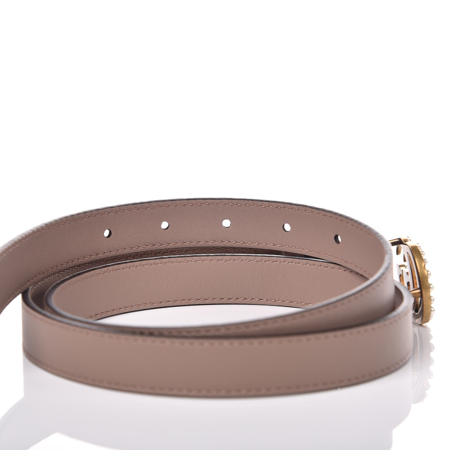 Gucci Calfskin Pearl Double G 20mm Belt 90 36 Porcelain Rose 5 of 7