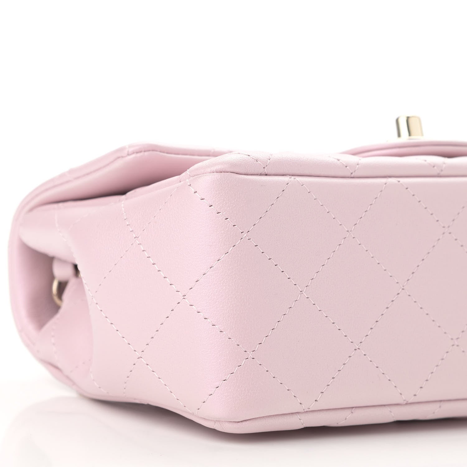 Chanel Iridescent Calfskin Quilted Mini Rectangular Flap Light Pink 5 of 11