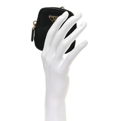 Prada Tessuto Nylon Saffiano Mini Pouch Black 2 of 10