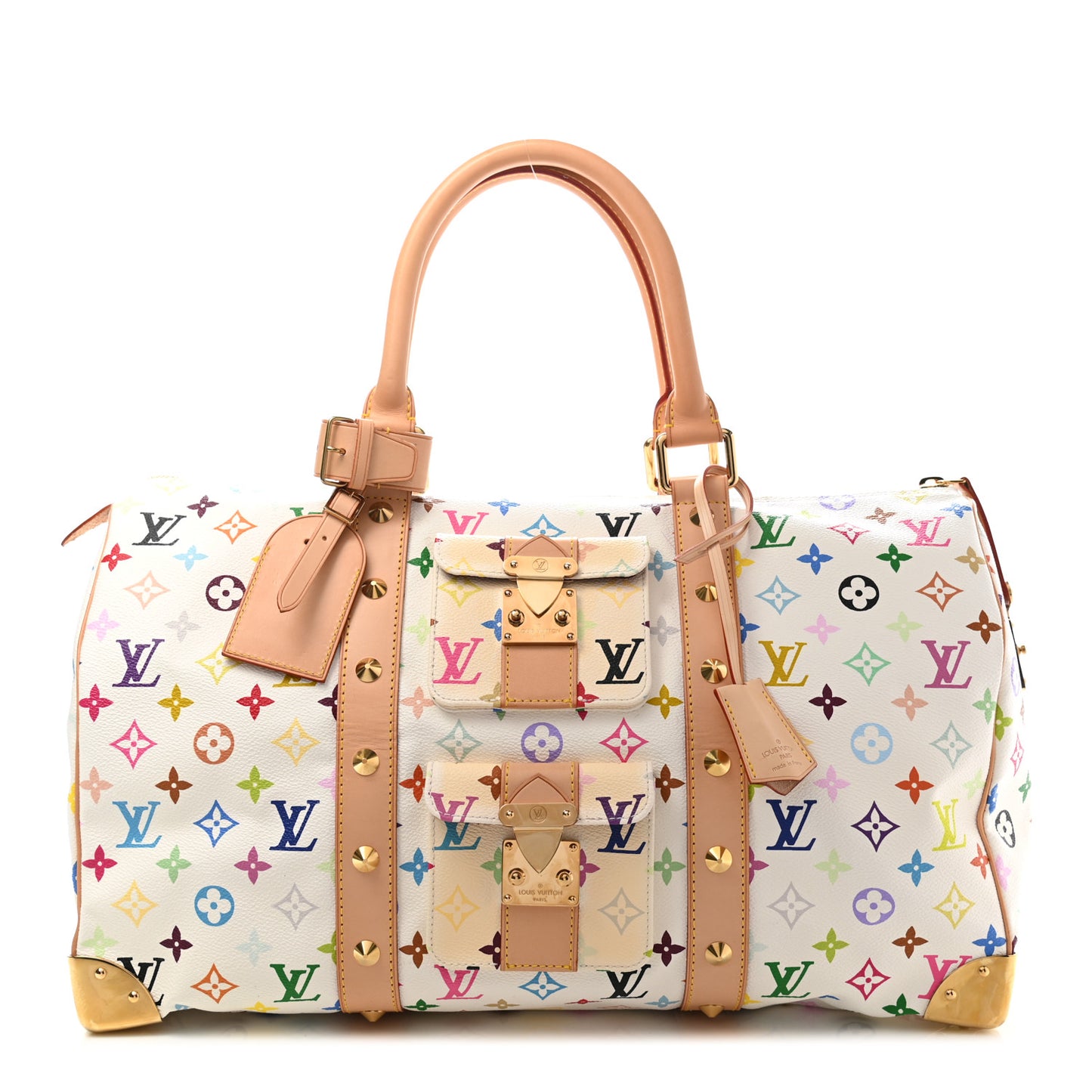 Monogram Multicolor Keepall 45 White