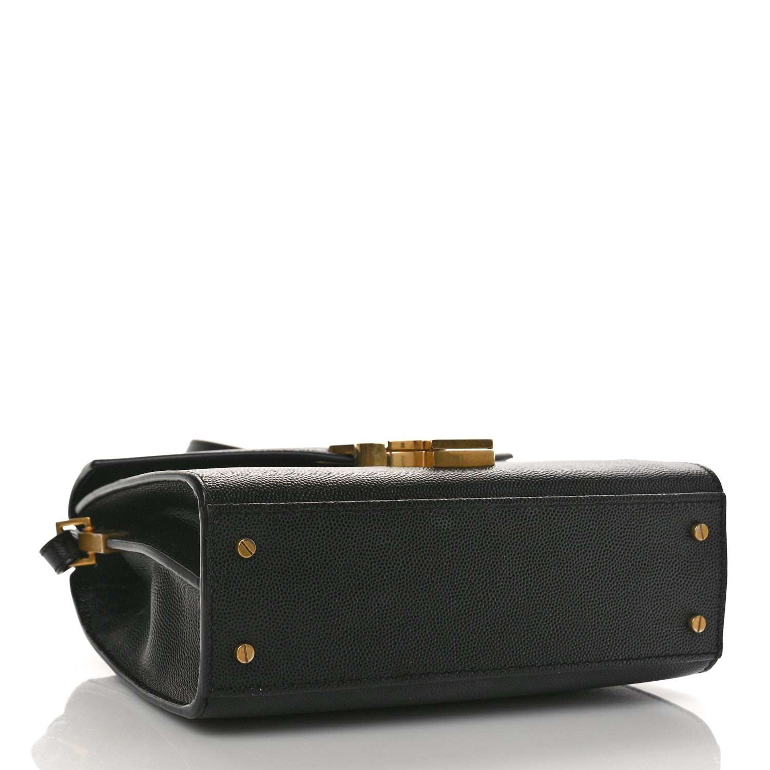 Saint Laurent Grain de Poudre Mini Classic Monogram Cassandra Top Handle Black 4 of 8
