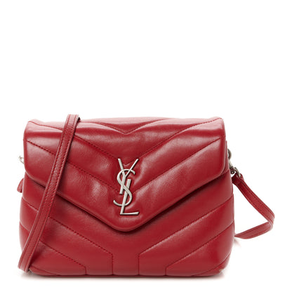 Saint Laurent Calfskin Y Quilted Monogram Toy Loulou Crossbody Bag New Lipstick 1 of 13