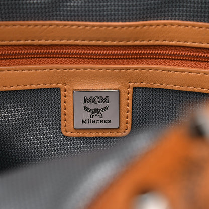 MCM Visetos Studded Small Backpack Cognac 6 of 10