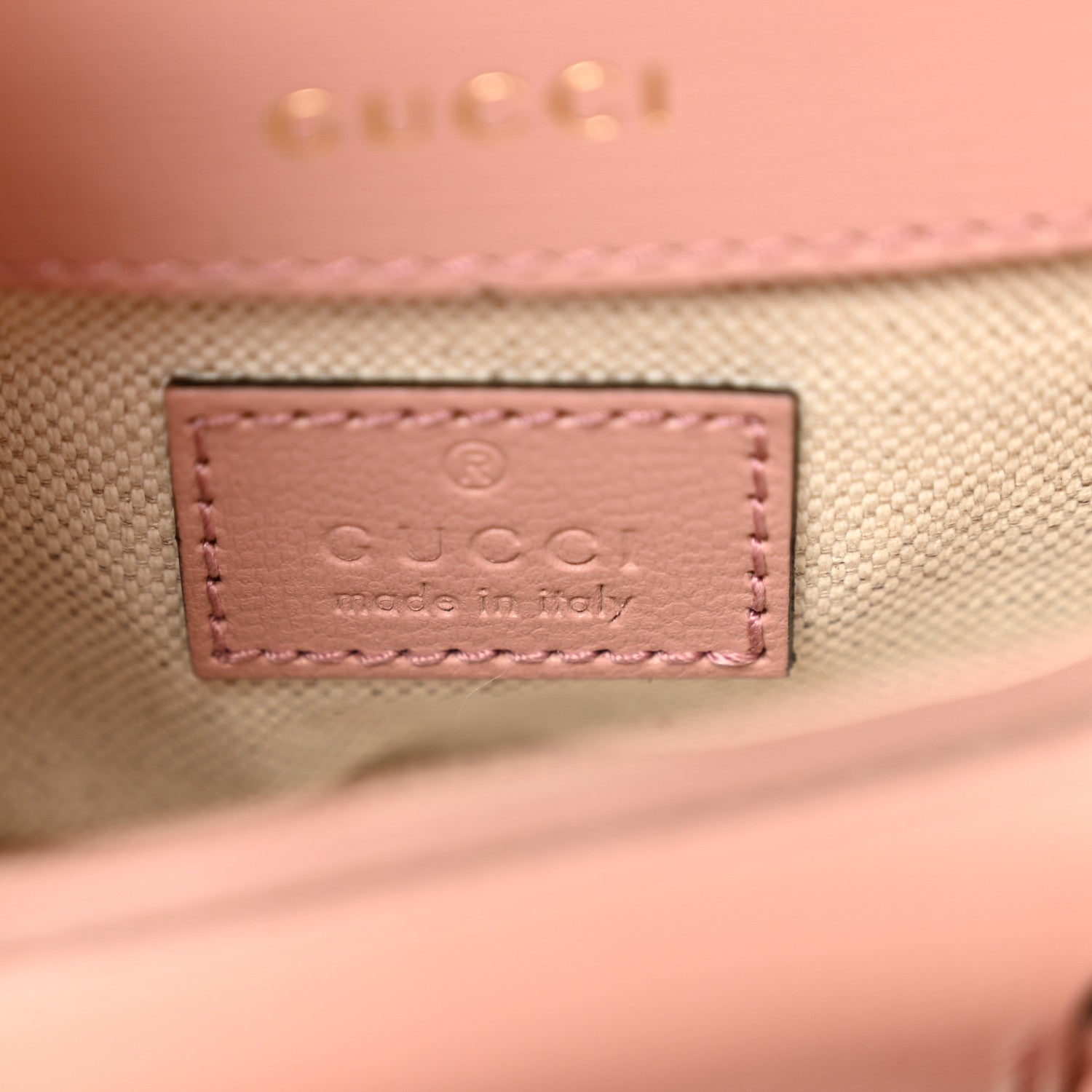 Gucci Azalea Calfskin Crystal GG Monogram Mini Horsebit 1955 Waist Bag Pink 6 of 10
