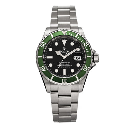 Rolex Stainless Steel 40mm Oyster Perpetual Submariner Date 50th Anniversary Kermit Watch Black 16610LV 1 of 4