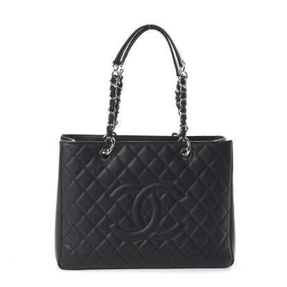 Chanel Caviar Quilted Grand Shopping Tote GST Black 1 of 9