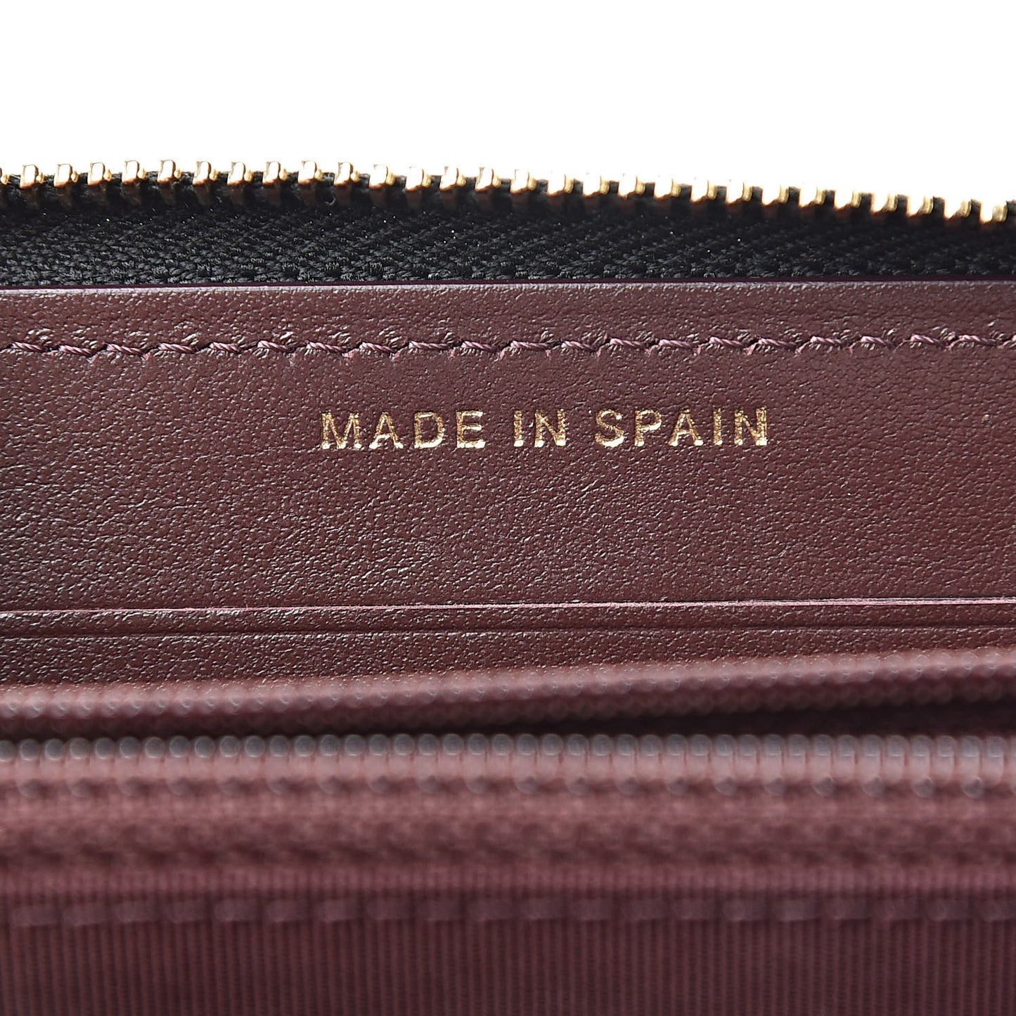 Caviar Quilted Small Zip Around Wallet Black