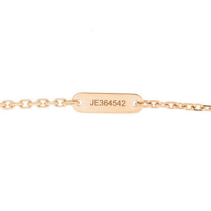 Van Cleef & Arpels 18K Rose Gold Diamond Pink Porcelain Vintage Alhambra Pendant Necklace 5 of 6