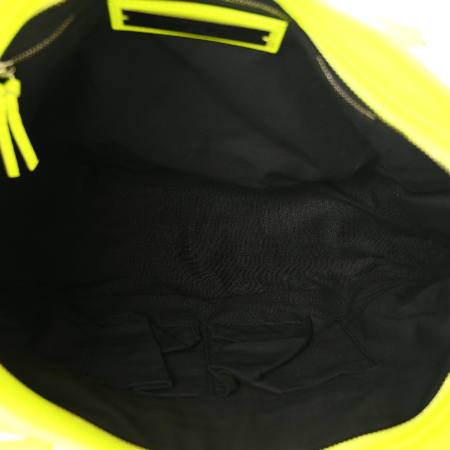 Agneau Classic Silver Hardware City Jaune Fluo
